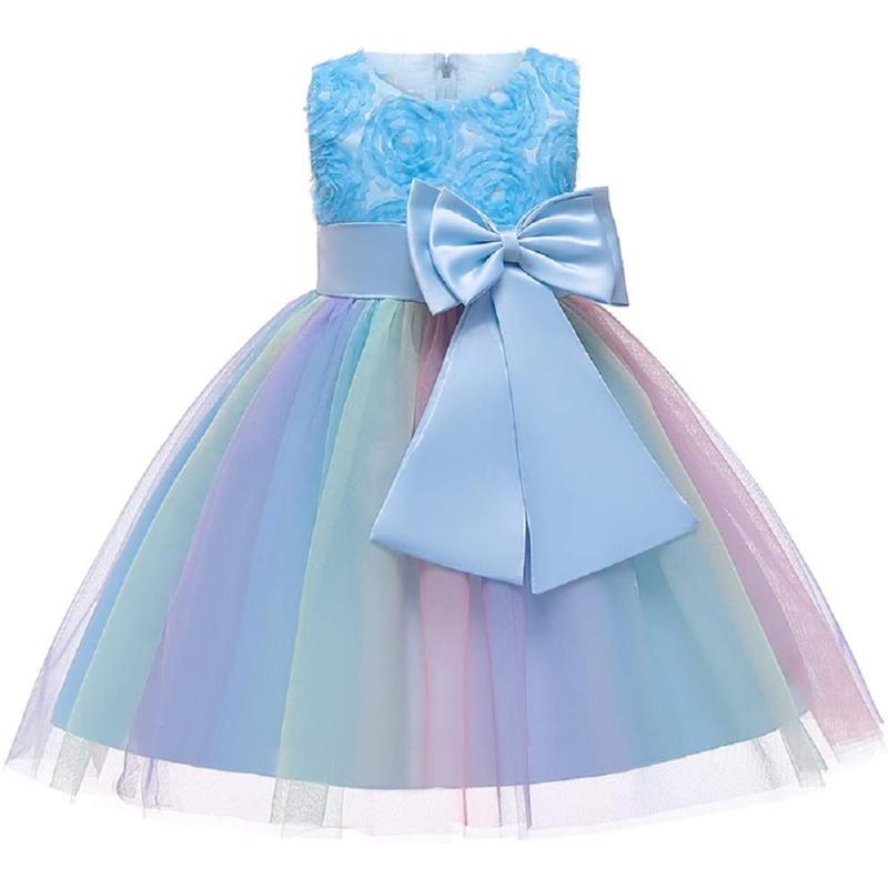 Flower Girl Dress, Pastel Rainbow Tutu Dress, BW97559 – luladress